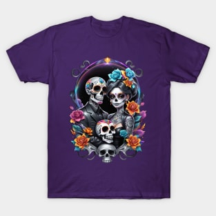 Parejas - Couples- Dia De Los Muertos T-Shirt